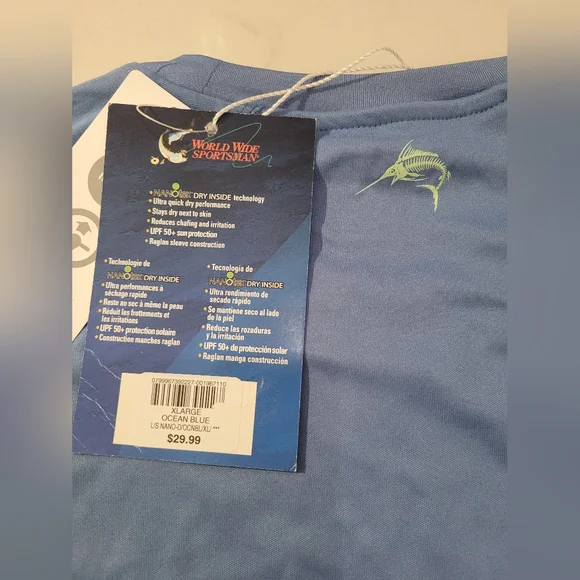 Bass Pro Shops Blue Performance Tee - Picture 6 of 6